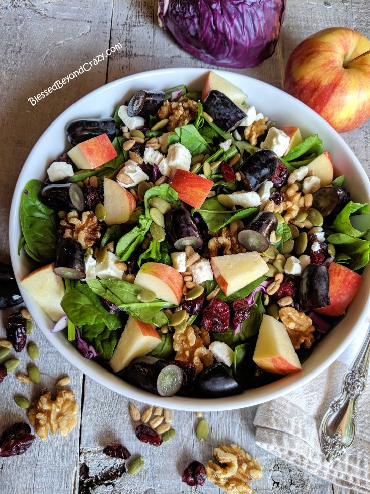 Fall Harvest Salad with Hot Bacon Dressing