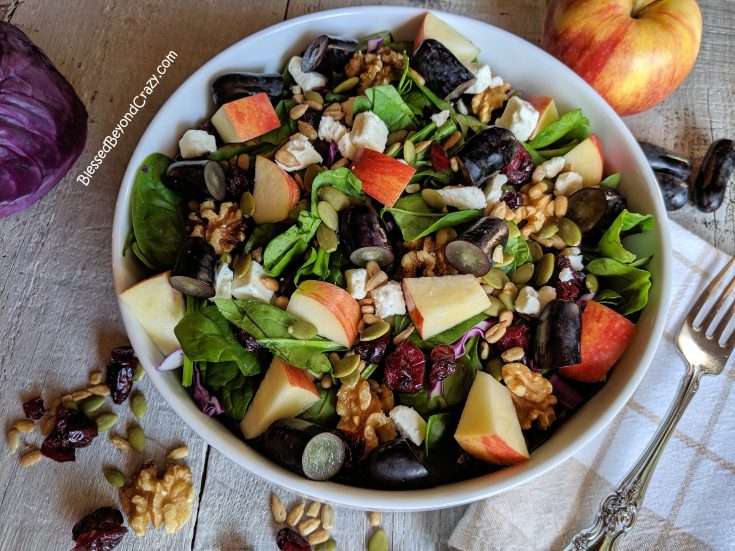 Autumn Harvest Salad with Hot Bacon Dressing - Blessed Beyond Crazy