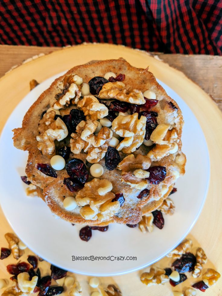 Cranberry White Chocolate Buckwheat Pancakes Blessed Beyond Crazy