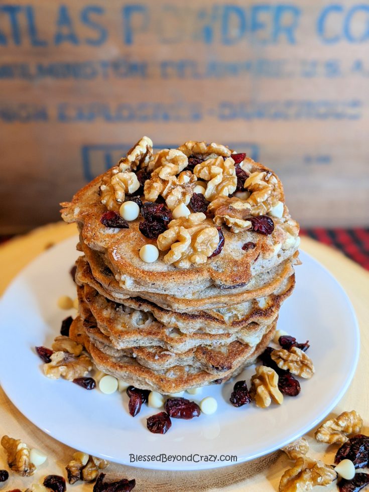 Cranberry White Chocolate Buckwheat Pancakes
