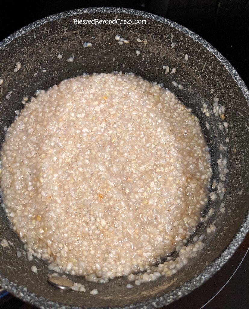 Cooked buckwheat porridge