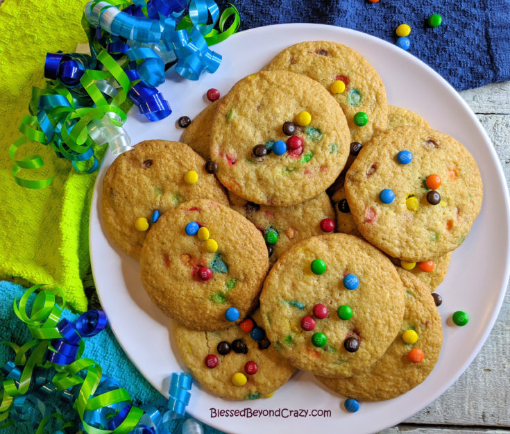 Close-up of plate filled with Kid's Favorite Gluten-Free Jumbo Cookies