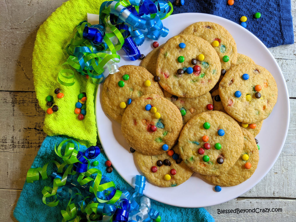 Festive plate of Kid's Favorite Gluten-Free Jumbo Cookies