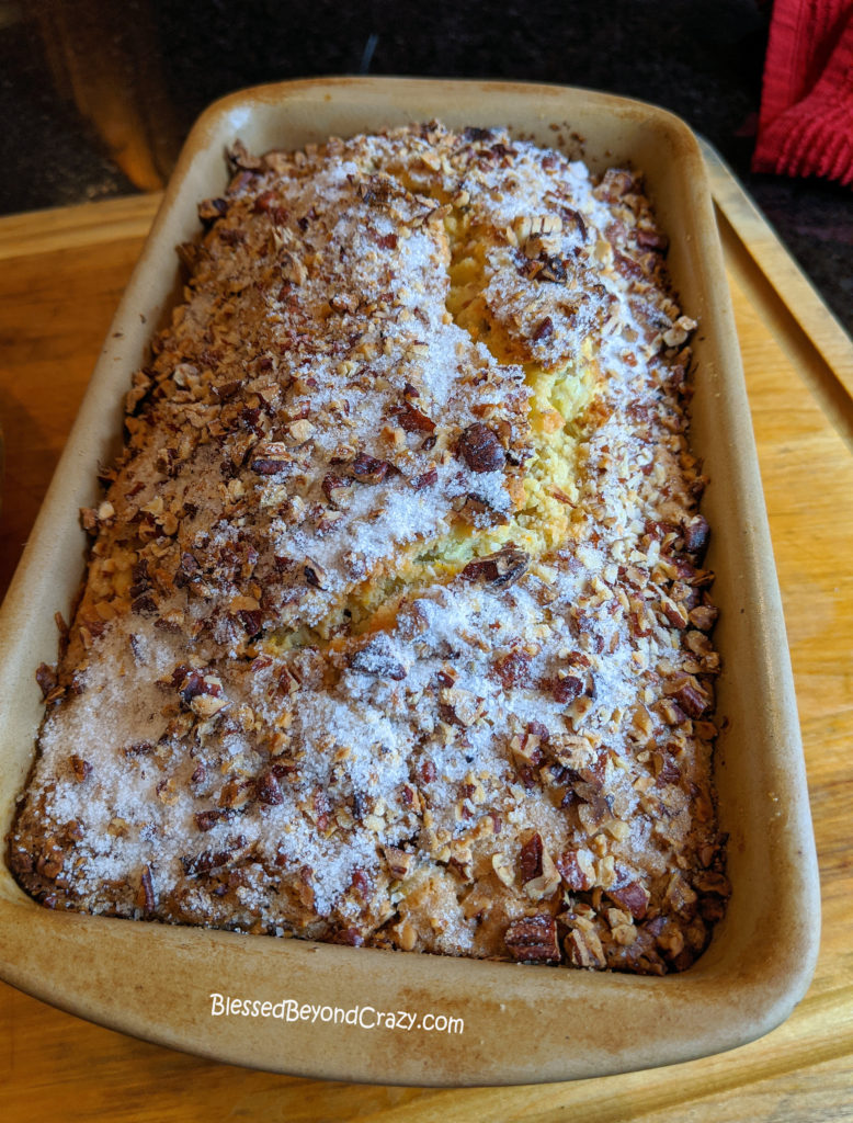 Whole loaf of Rhubarb Pecan Orange Zest Bread