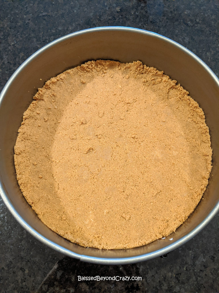 Picture of homemade graham cracker (gluten-free) crust.