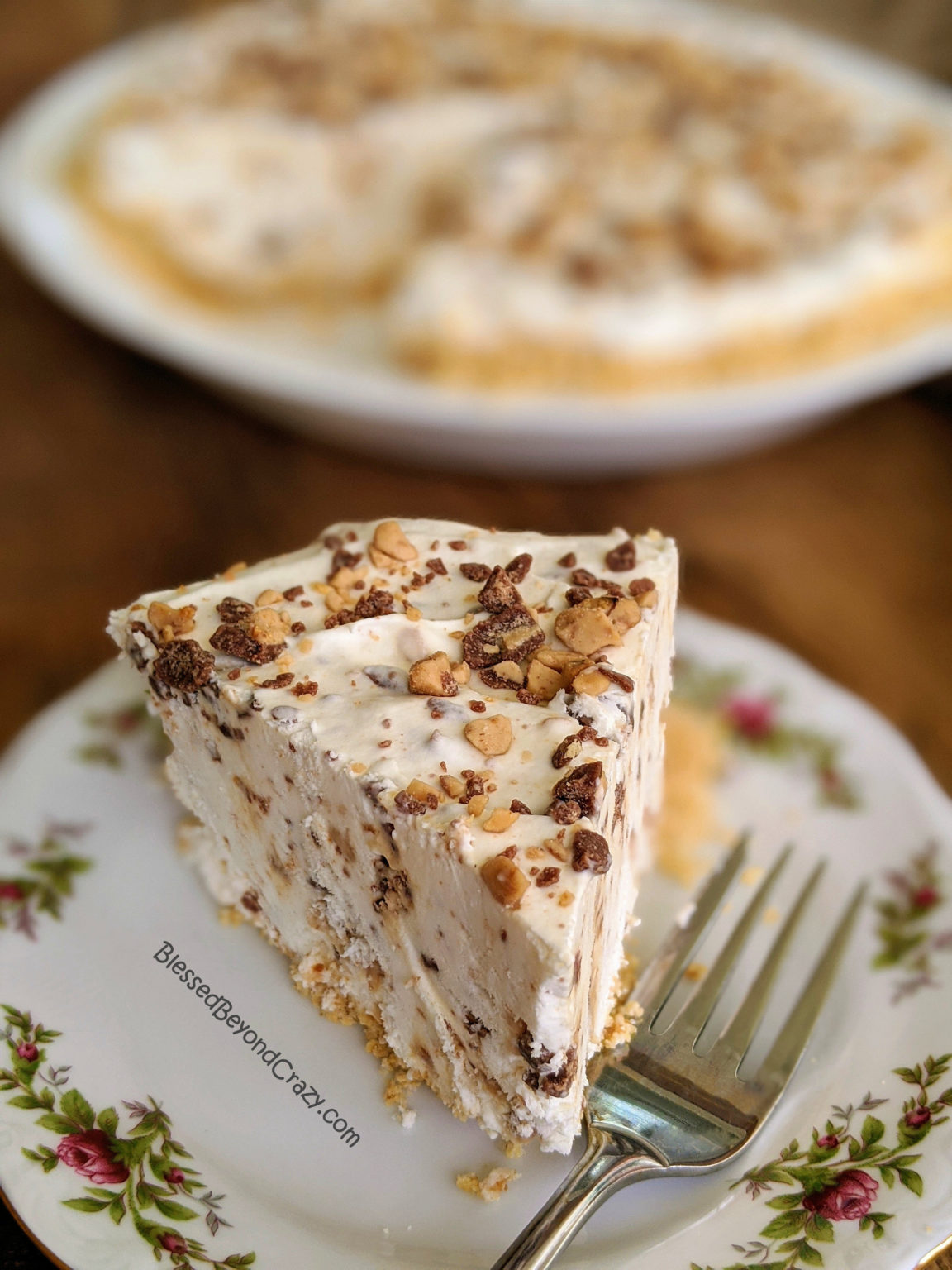 NoBake Toffee Bits Cream Cheese Pie (GlutenFree Option) Blessed