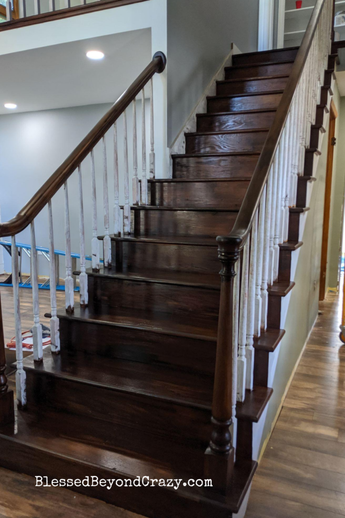 stained stairs