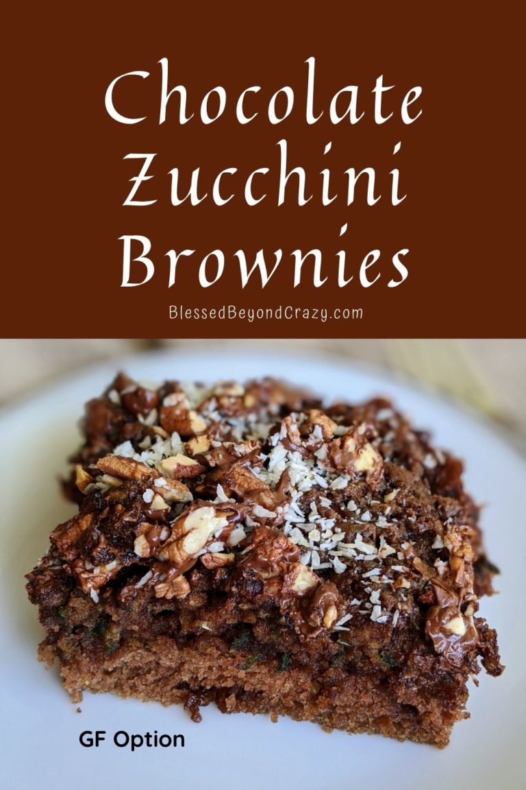 Chocolate Zucchini Brownies (GlutenFree Option) Blessed Beyond Crazy