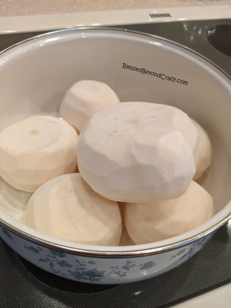 Turnips ready to cut and cook