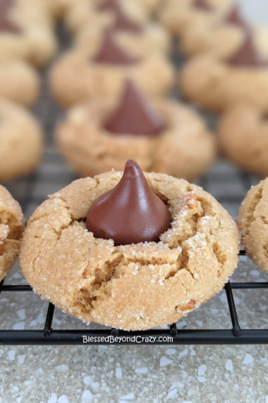 Close-up of Peanut Butter Kiss Cookies