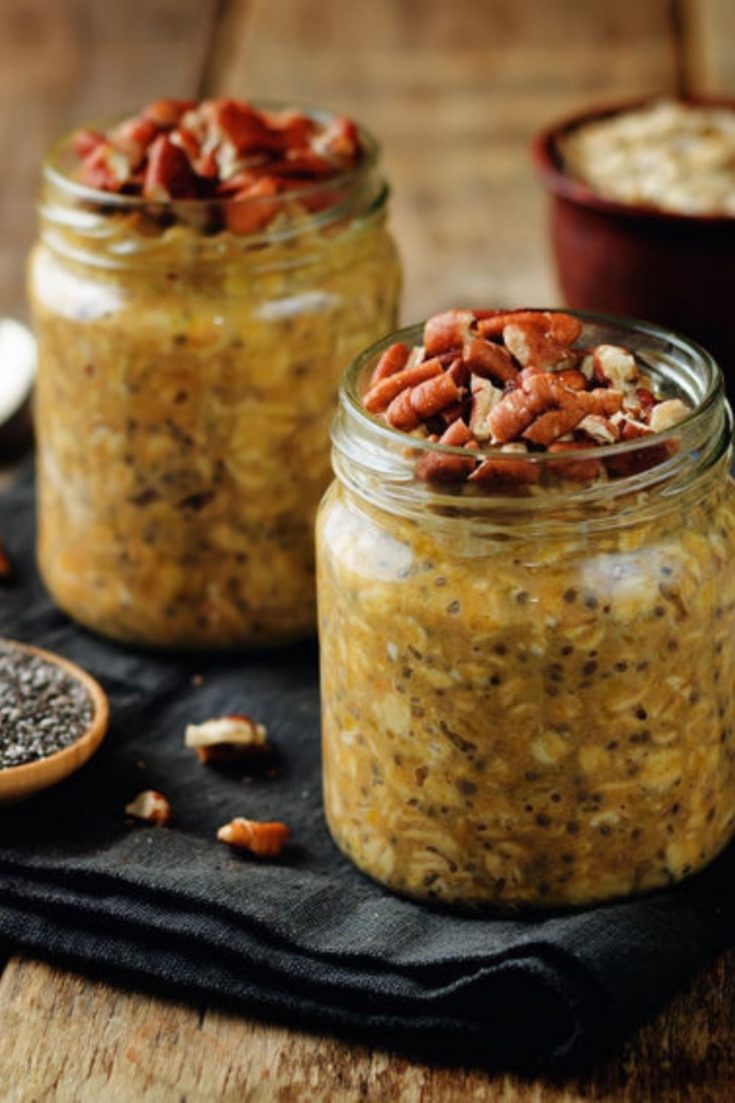 Pumpkin Pecan Chia Overnight Oats