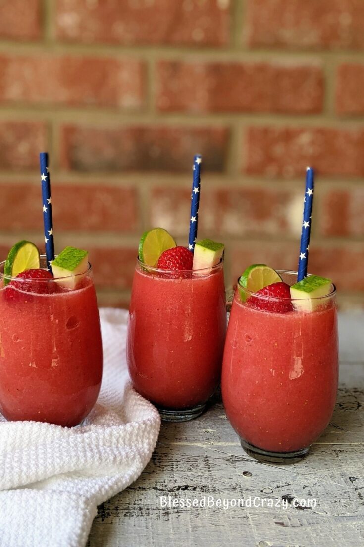 Easy Strawberry Watermelon Lime Smoothies