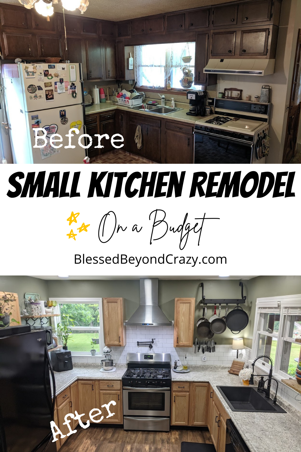 Small Kitchen Remodel on a Budget - Blessed Beyond Crazy