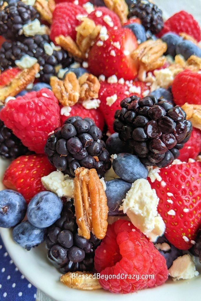 Close up photo of Mixed Berry Salad