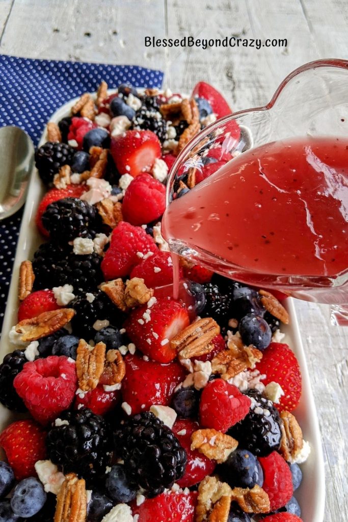 Homemade dressing for Simple Mixed Berry Salad