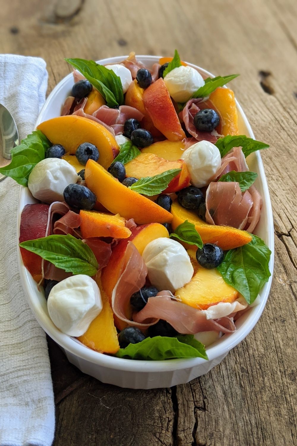 Amazing Peach and Prosciutto Salad - Blessed Beyond Crazy