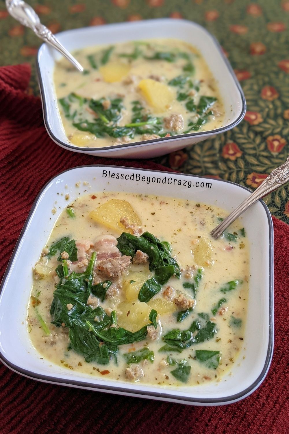 How to Make Creamy Homemade Zuppa Soup - Blessed Beyond Crazy