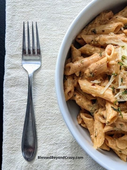 The Best Creamy Pink Sauce Pasta with Sun-Dried Tomatoes - Blessed Beyond  Crazy