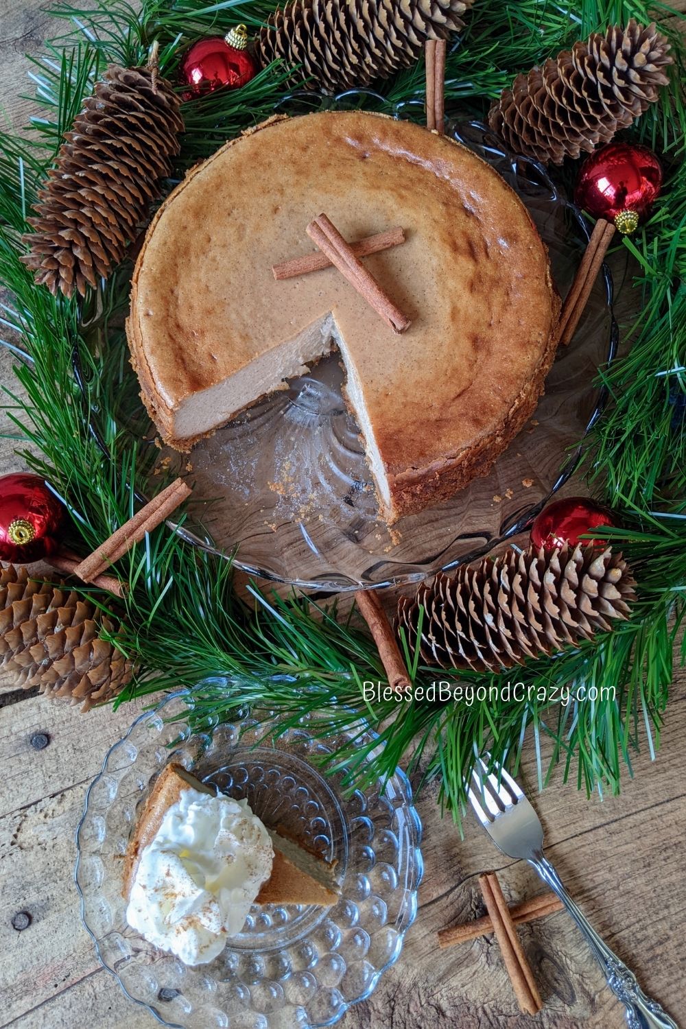 How to Make a Holiday Spice Cheesecake Blessed Beyond Crazy