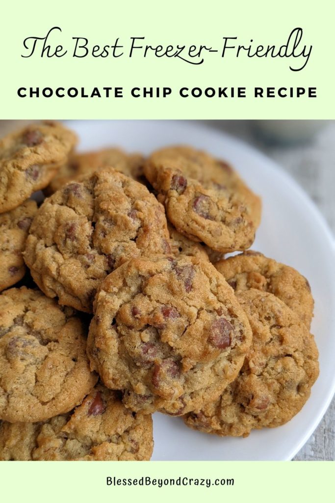 Pinterest pin for Freezer-Friendly Chocolate Chip Cookies