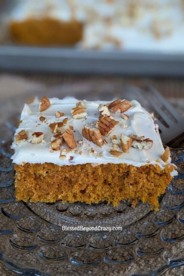 Single serving of Pumpkin Bar Recipe