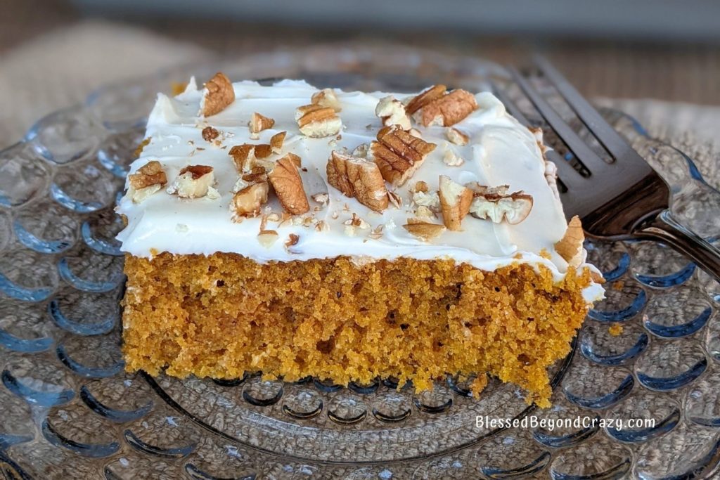 Wide view of Pumpkin bars