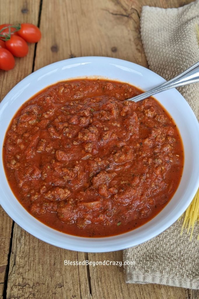 Bowl of the best pasta sauce
