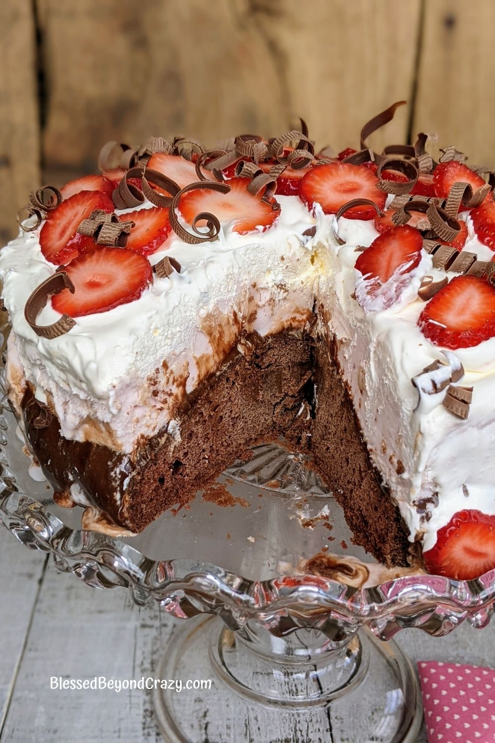 How To Make A Simple Strawberry Ice Cream Cake - Blessed Beyond Crazy