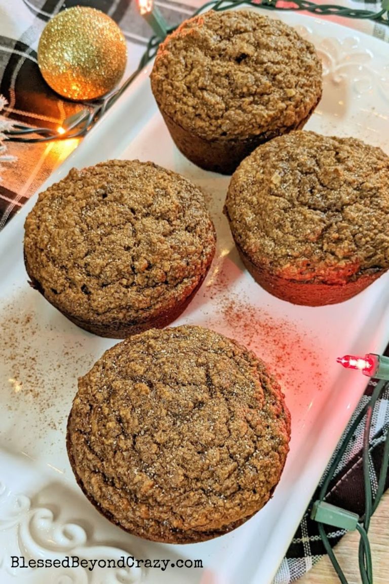 How to Make Oat Flour Gingerbread Muffins Blessed Beyond Crazy