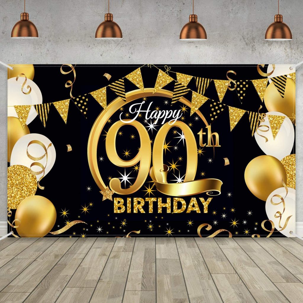 Happy 90th birthday banner