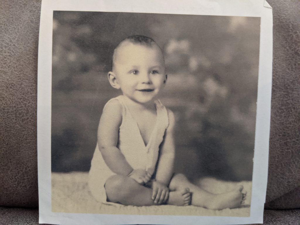 Vintage photo of baby boy