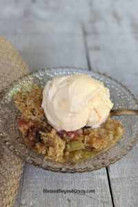 Quick and Easy Rhubarb Crisp - Blessed Beyond Crazy