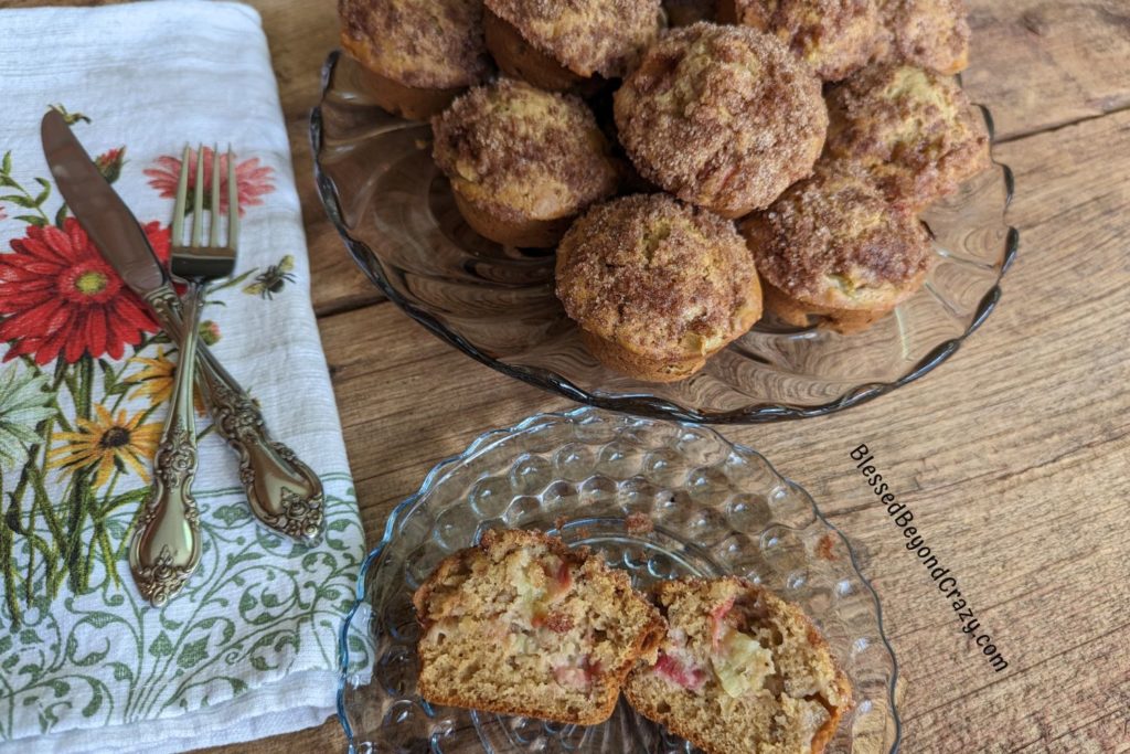 Easy and the Best Rhubarb Muffins - Blessed Beyond Crazy