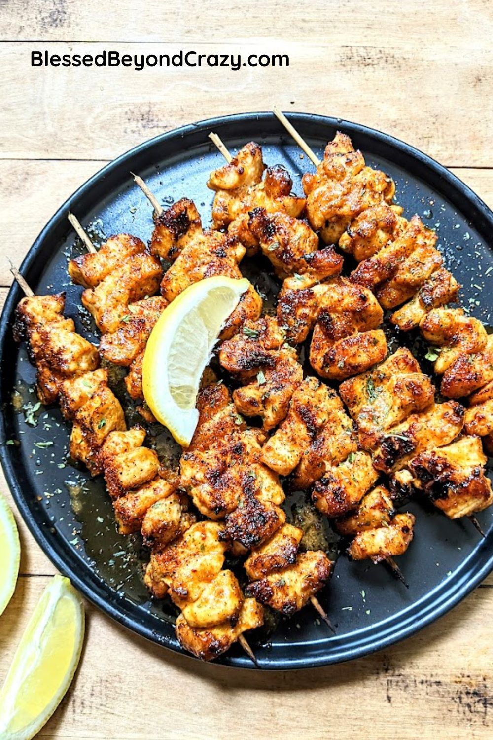 How to Make Air Fryer Lemon Butter Chicken Skewers - Blessed Beyond Crazy