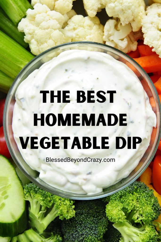 homemade vegetable dip