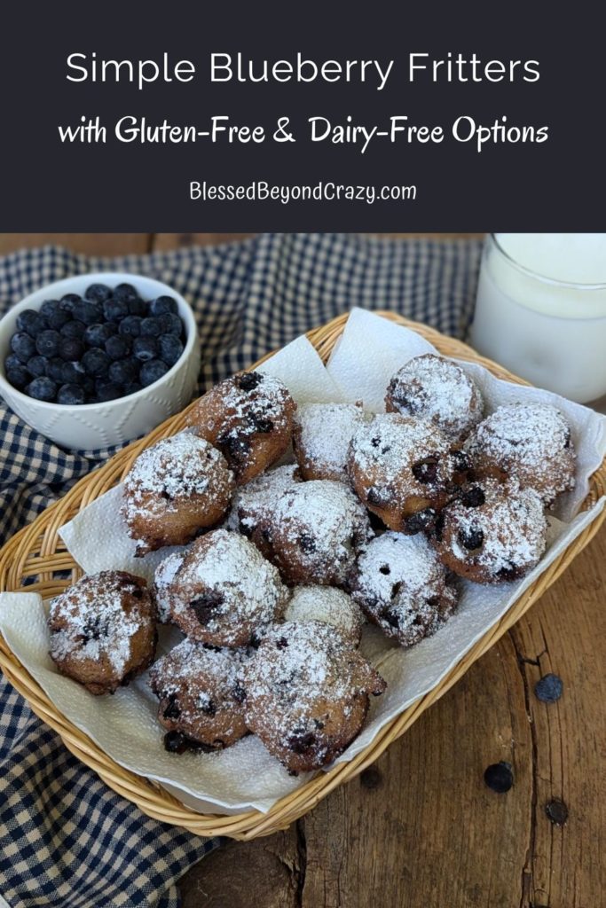 Pinterest image for Simple Blueberry Fritters