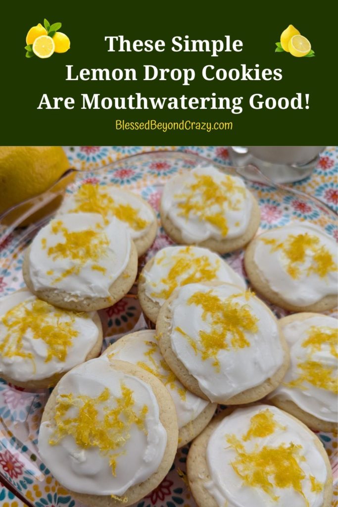 Pinterest image of Lemon Drop Cookies