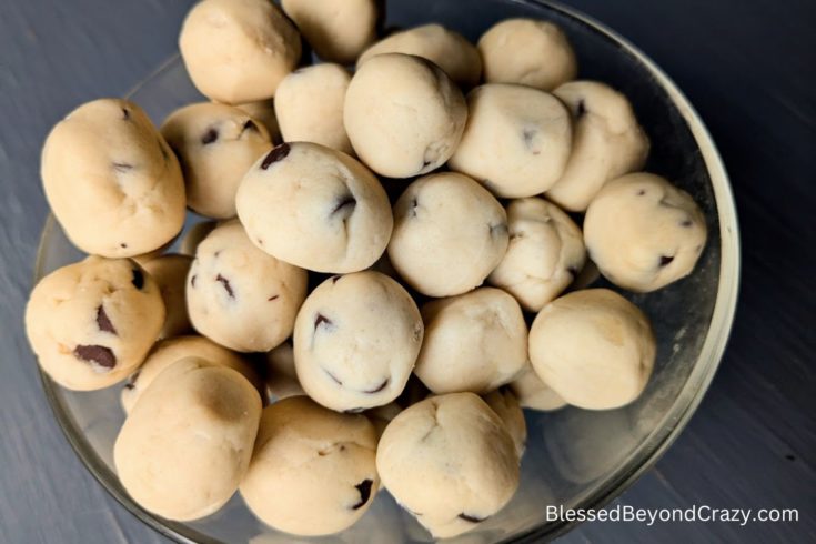 Homemade Mini Cookie Dough Balls