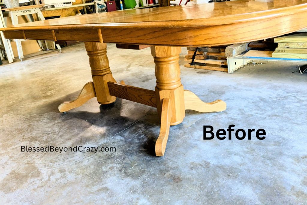 refinished oak table