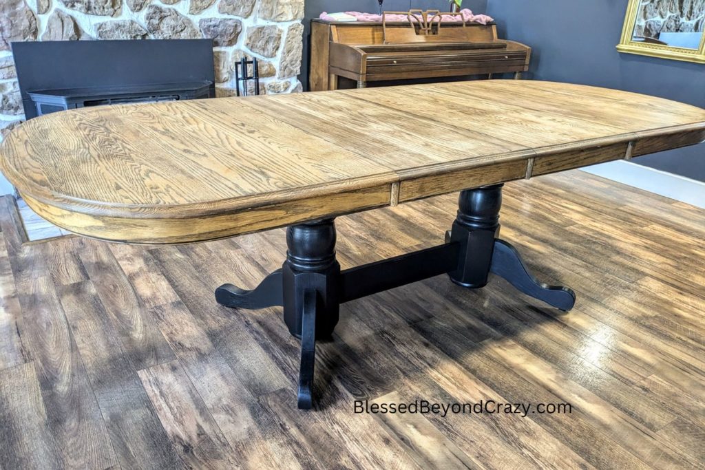 refinished oak table