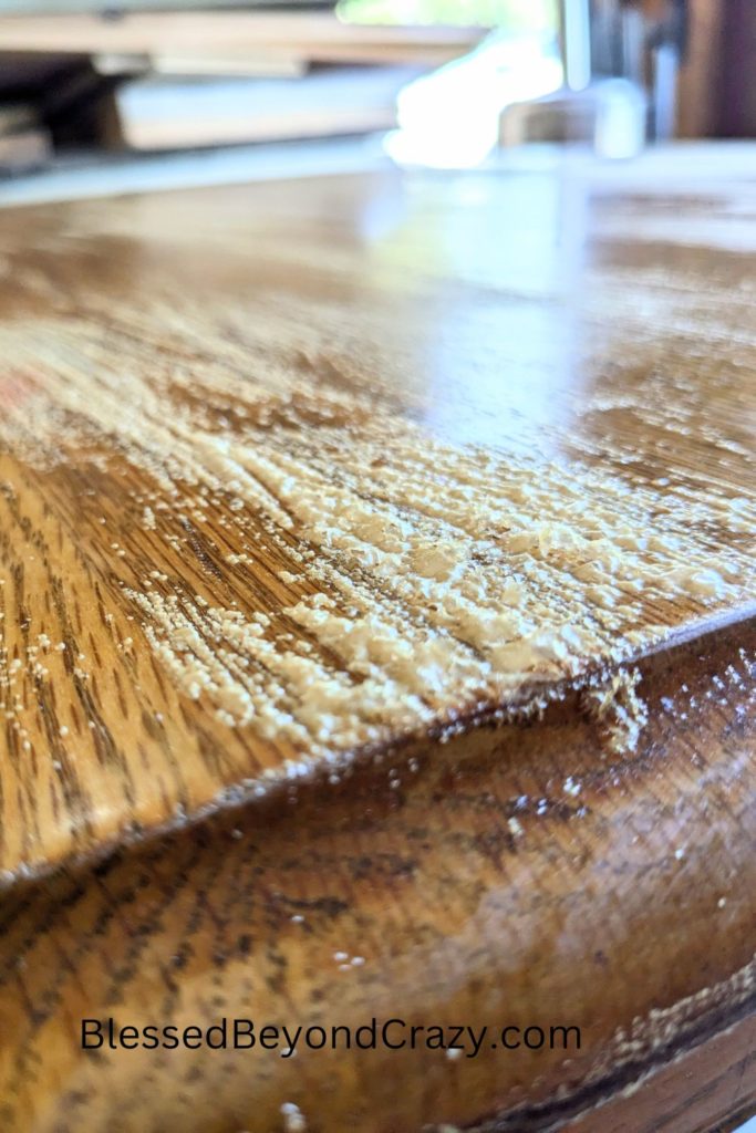 refinished oak table